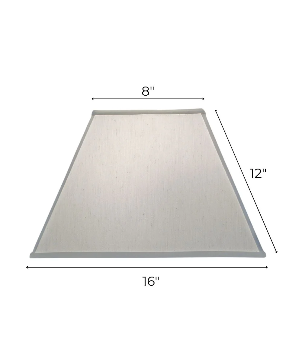 8x16x12 Pearl Supreme Satin Tapered Square Softback Lampshade - Image 2