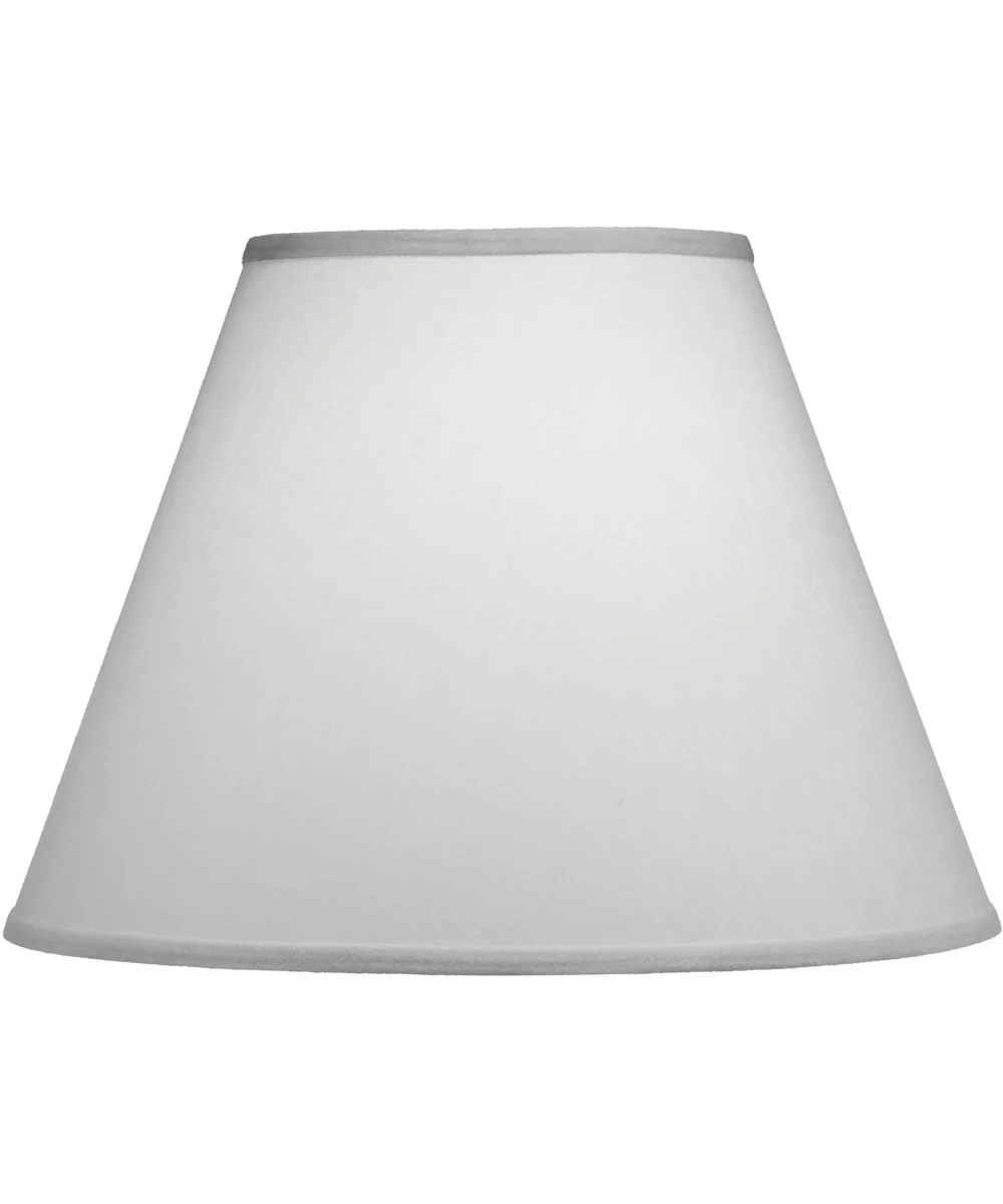 8x16x12 White Butcher Linen Empire Hardback Lampshade