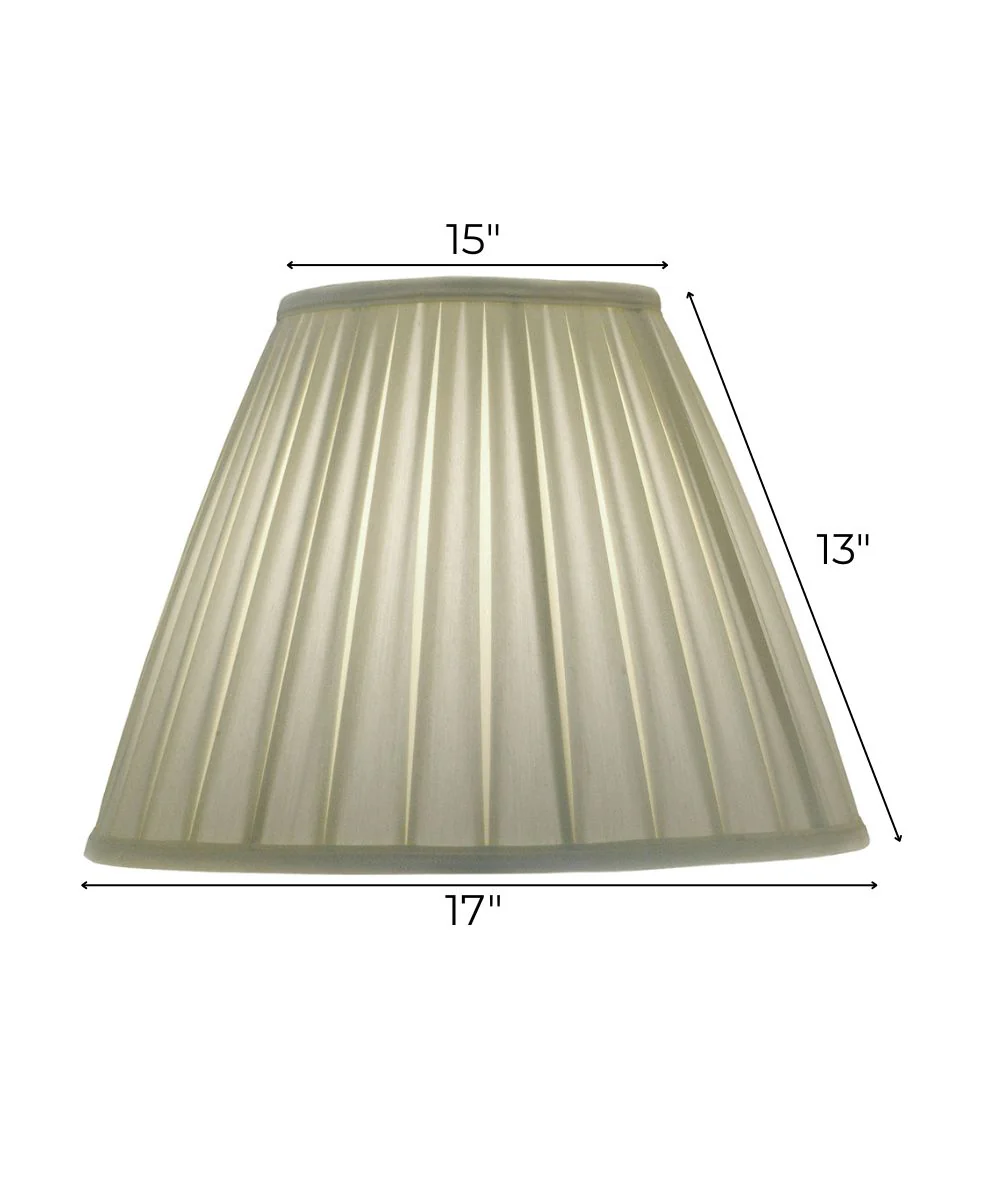 8x17x13 Ivory Shadow Box Pleat Empire Softback Lampshade - Image 3