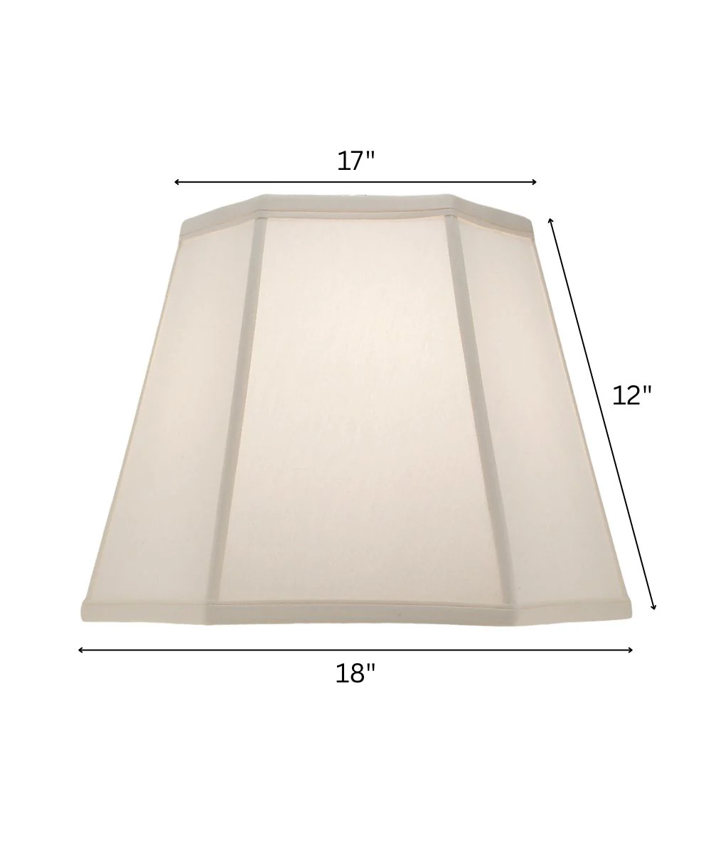 9x14x11 Ivory Shadow Tapered Hexagon Hardback Lampshade - Image 3
