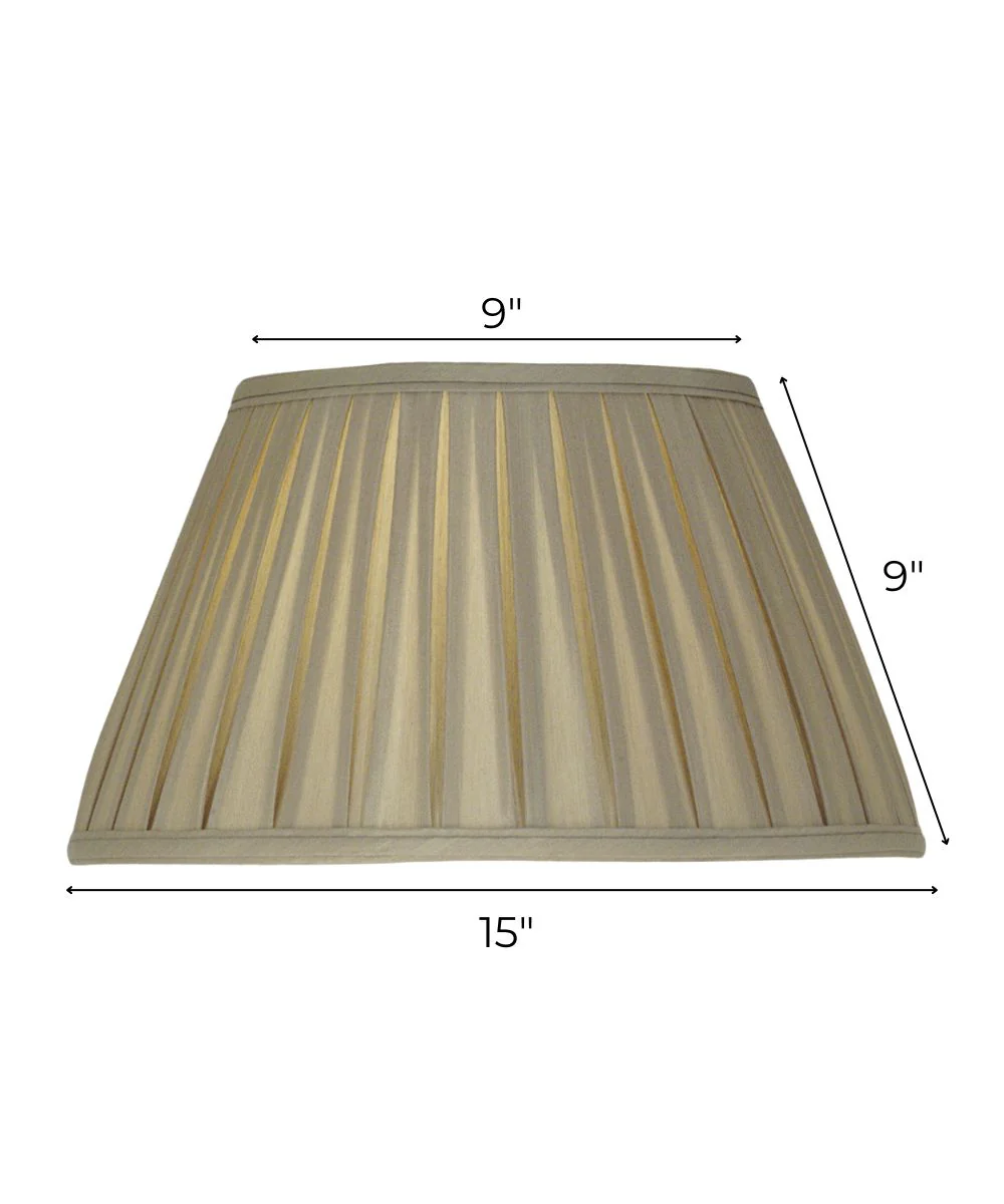 9x15x9 Croissant Box Pleat Silksheen Empire Softback Lampshade - Image 3