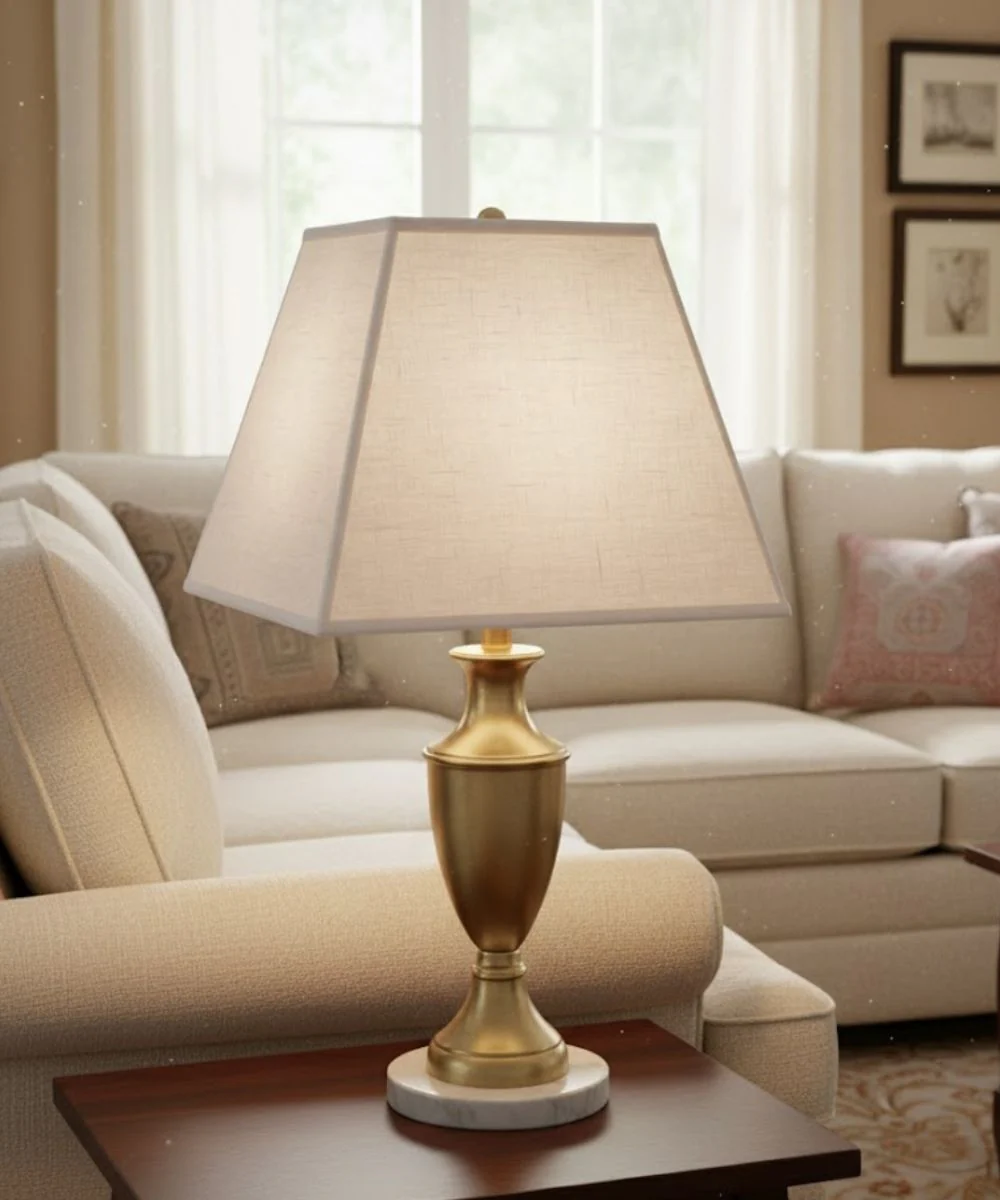 9x16x14 Cream Aberdeen Tapered Square Hardback Lampshade - Image 2