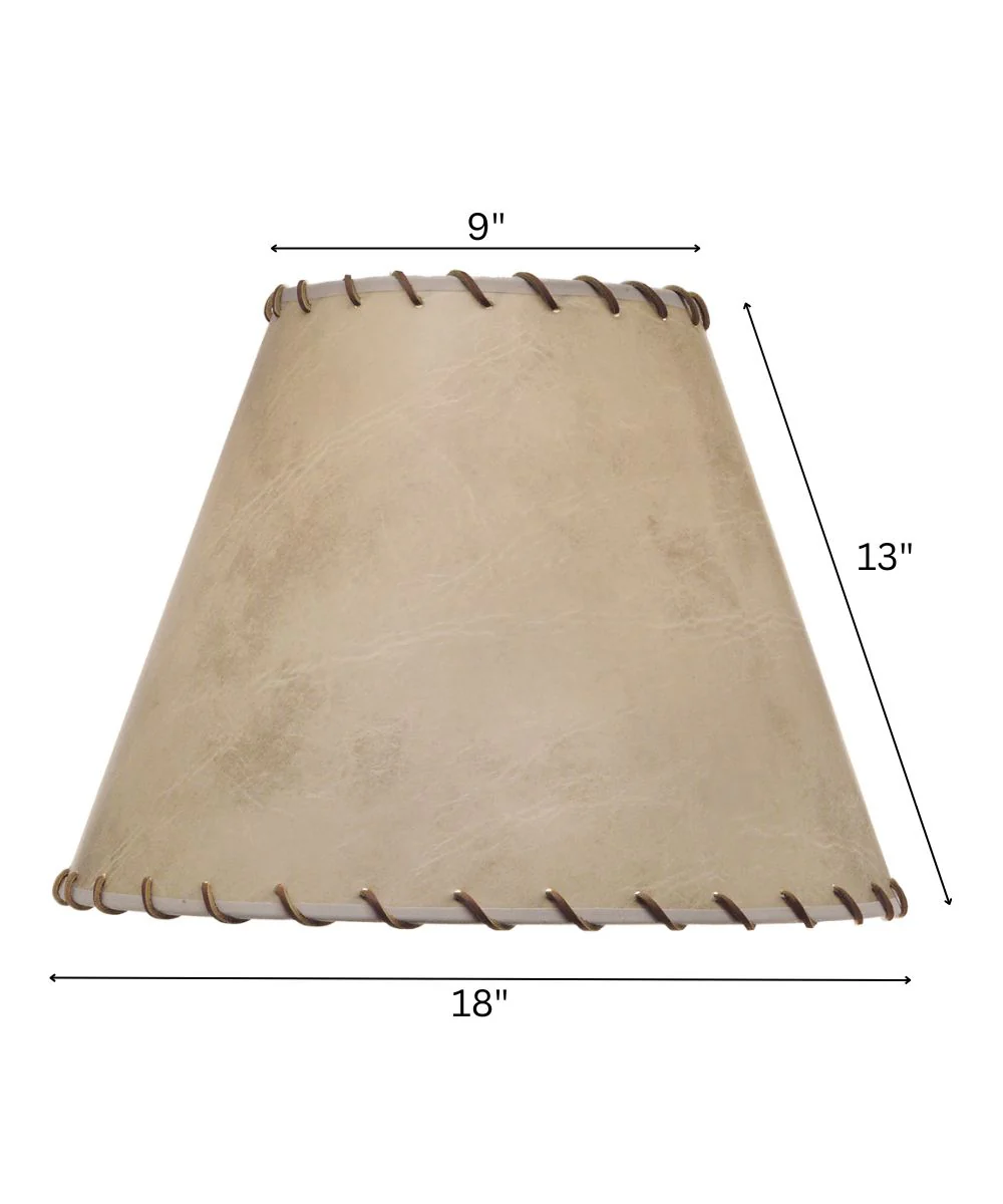 9x18x13 Calfskin Leather Empire Hardback Lampshade - Image 2