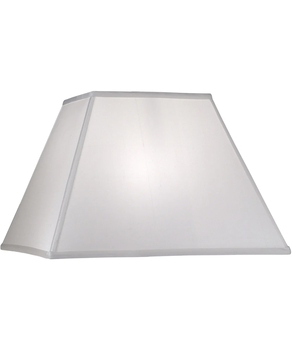 9x20x13 Off White Silk Shantung Tapered Square Hardback Lampshade