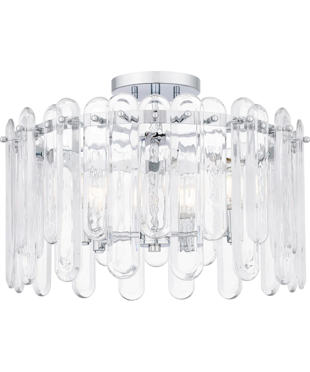 Stiles Large 5-light Semi Flush Mount Polished Chrome