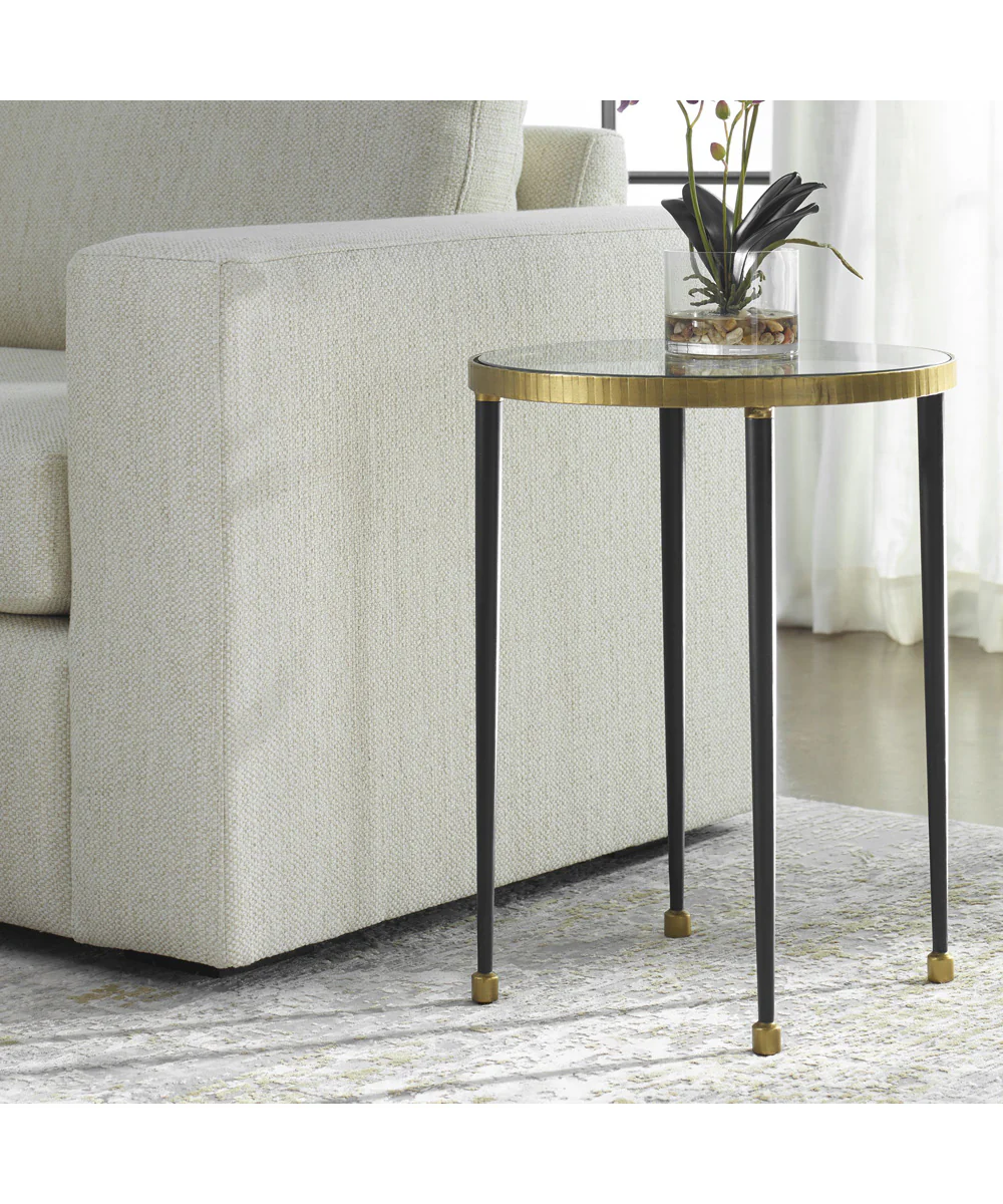 Stiletto Antique Gold Side Table - Image 2
