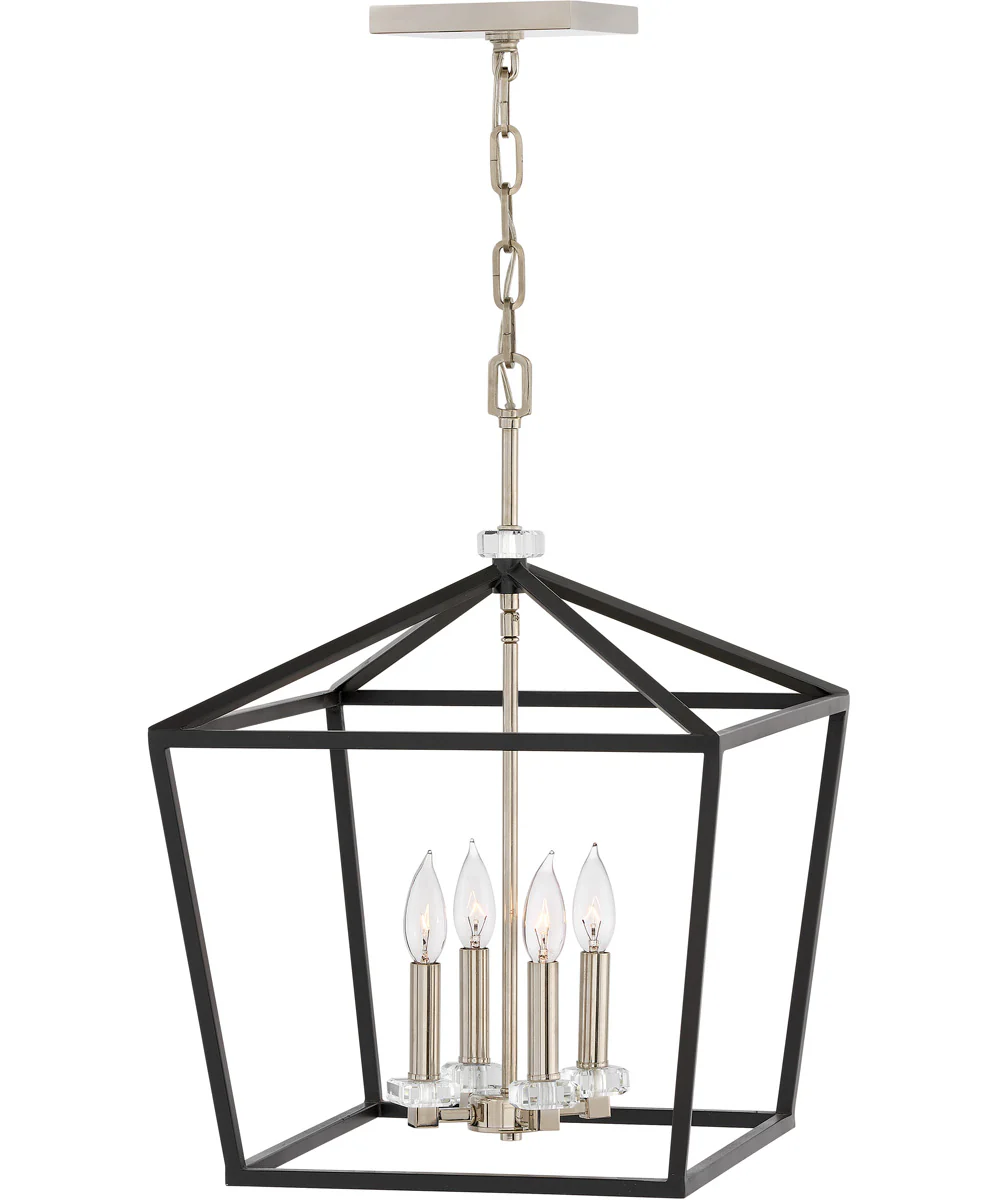Stinson 4-Light Medium Open Frame Pendant in Black