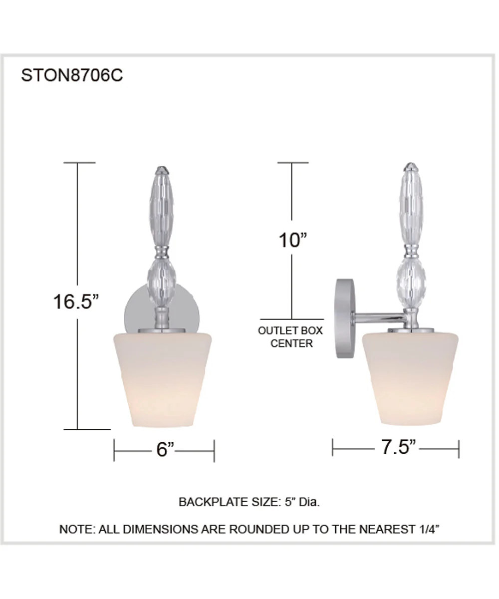 Stone 1-light Wall Sconce Polished Chrome - Image 4