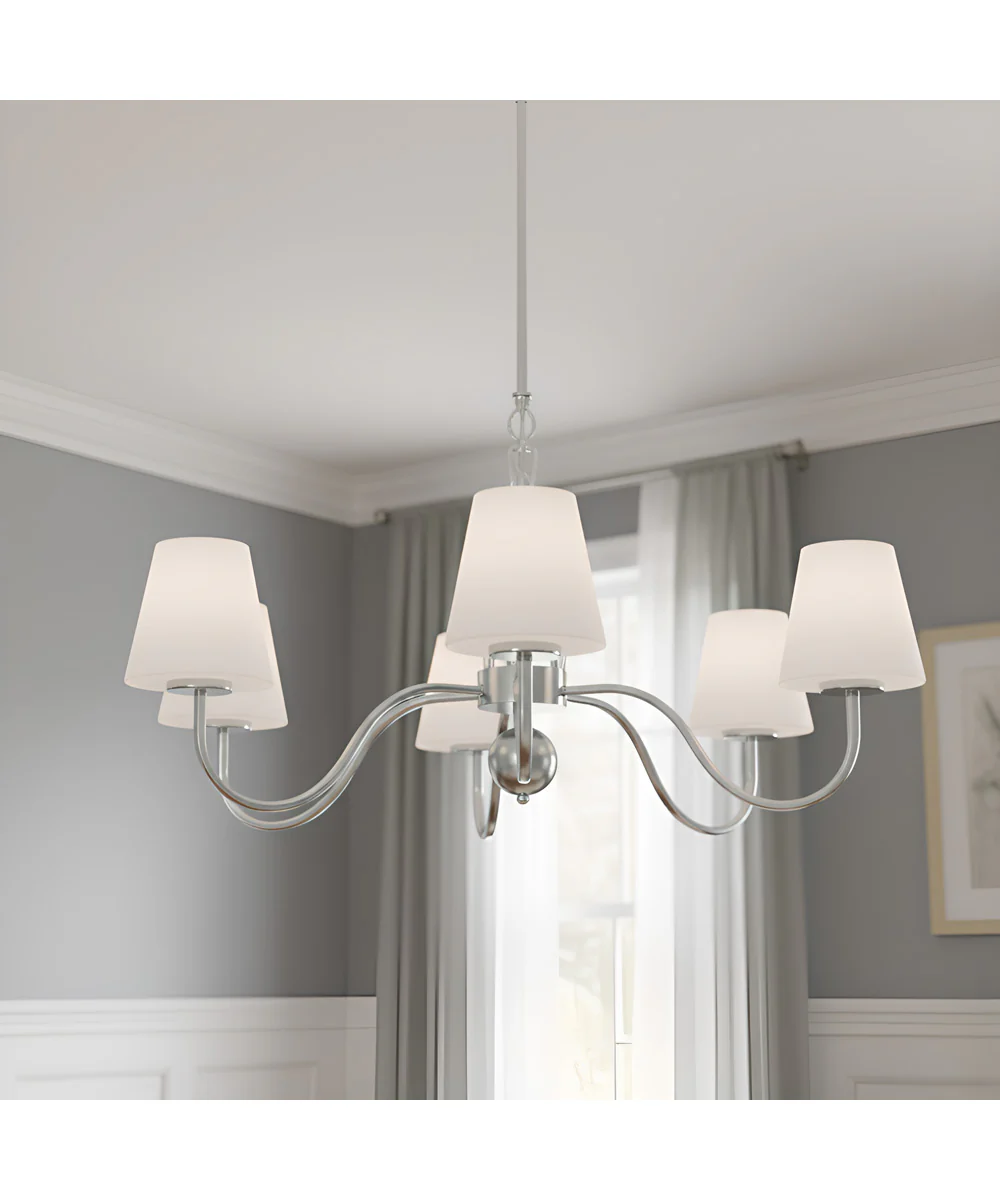 Stone 5-light Chandelier Polished Chrome - Image 2