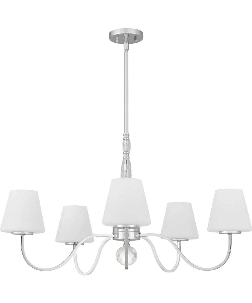 Stone 5-light Chandelier Polished Chrome - Image 5