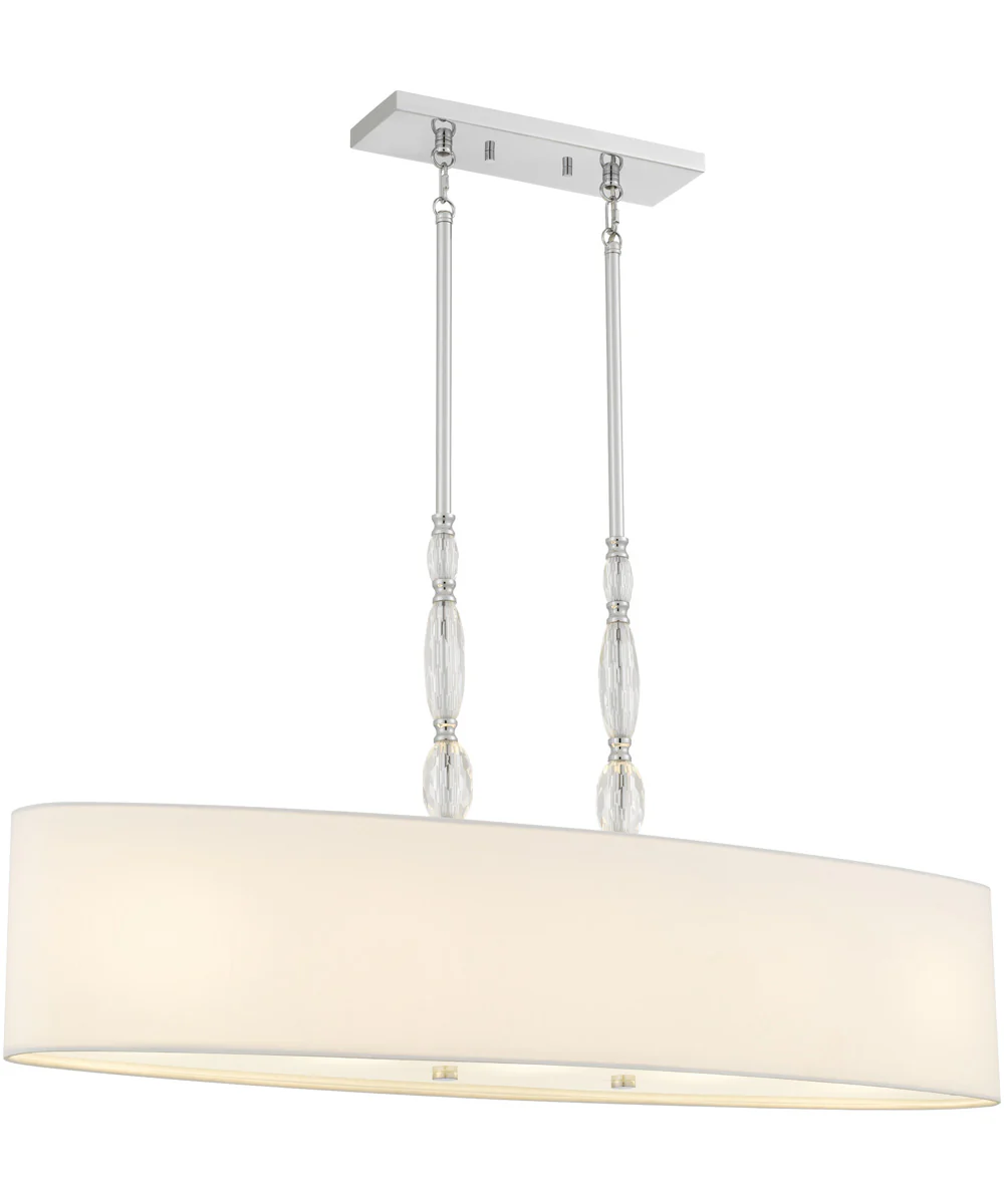 Stone 5-light Island Light Polished Chrome
