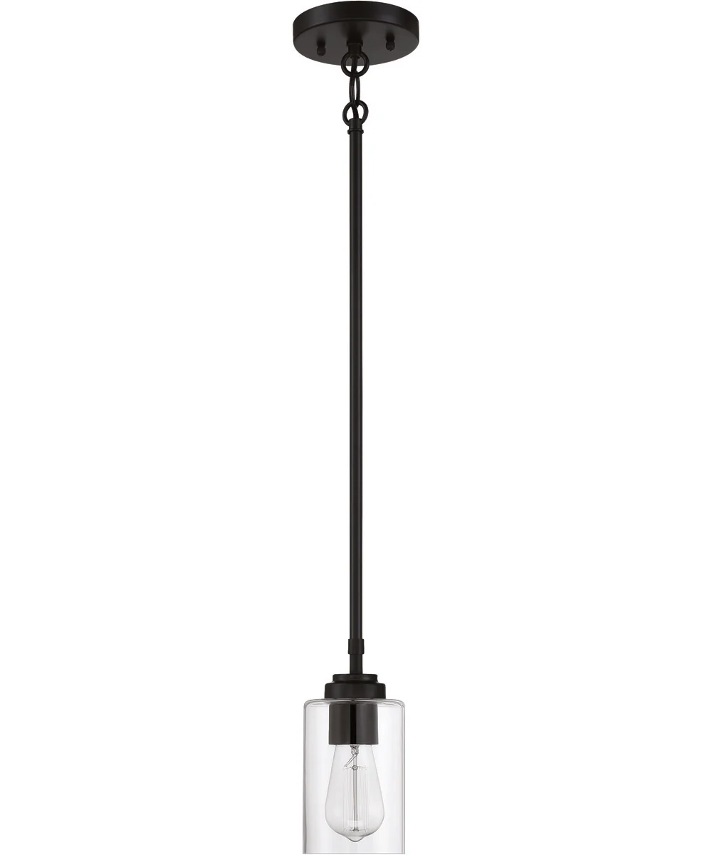 Stowe 1-Light Mini Pendant Flat Black - Image 3