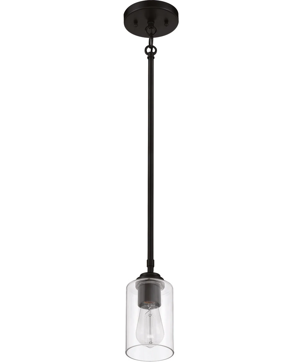 Stowe 1-Light Mini Pendant Flat Black - Image 4