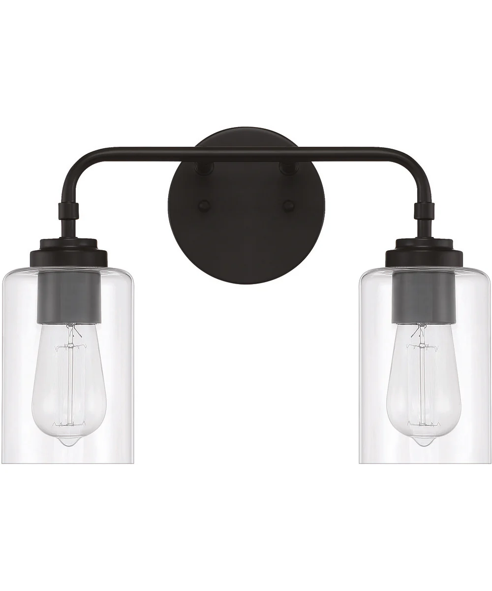 Stowe 2-Light Vanity Flat Black - Image 3