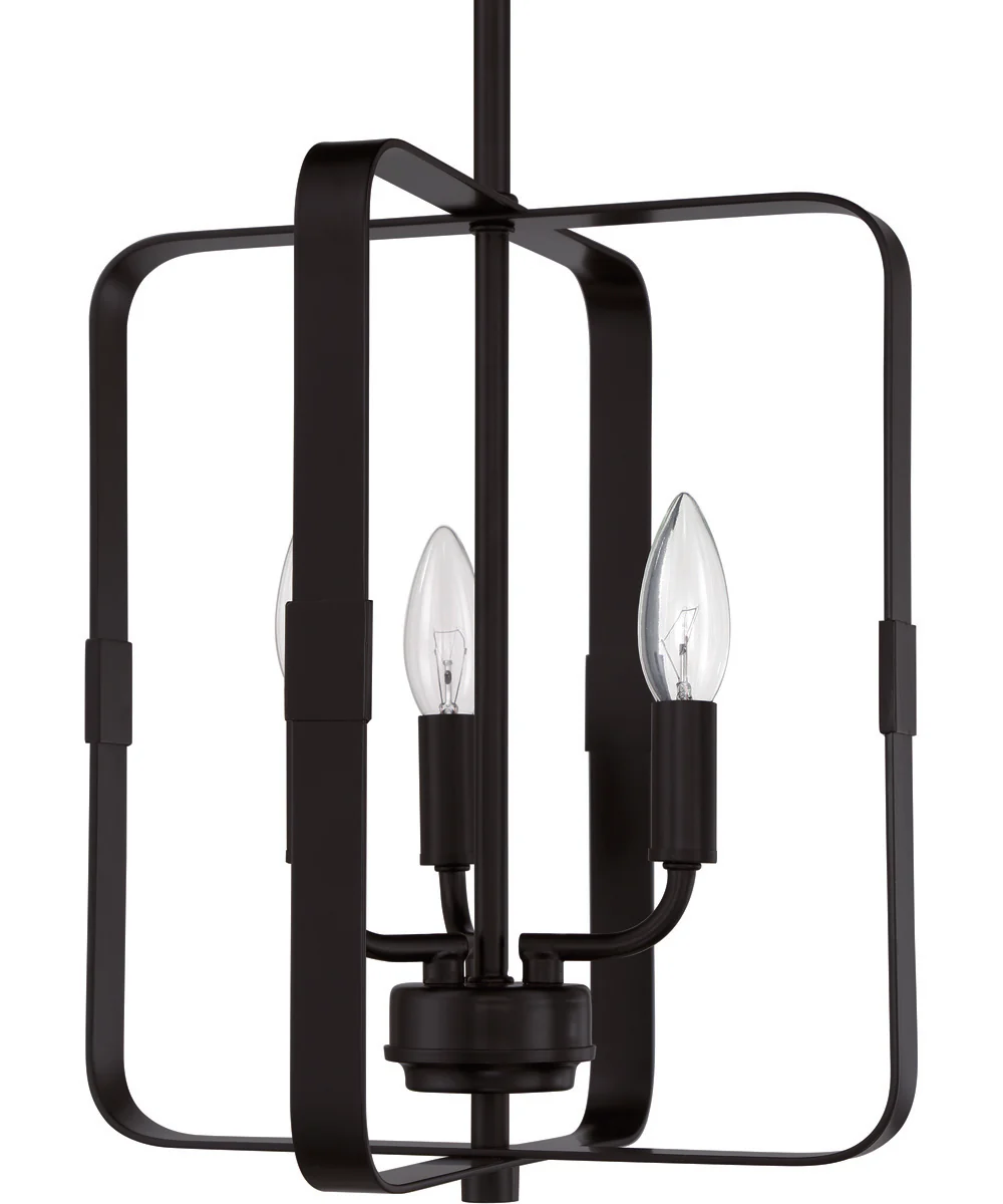 Stowe 3-Light Foyer Flat Black - Image 5