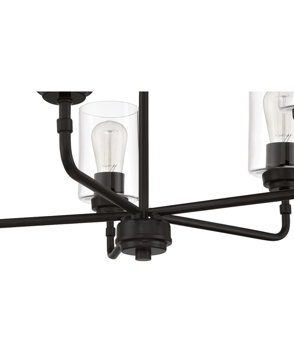 Stowe 5-Light Chandelier Flat Black - Image 5