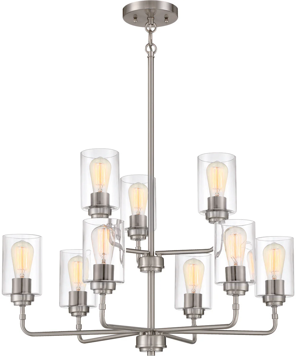 Stowe 9-Light Chandelier Brushed Polished Nickel - Image 2