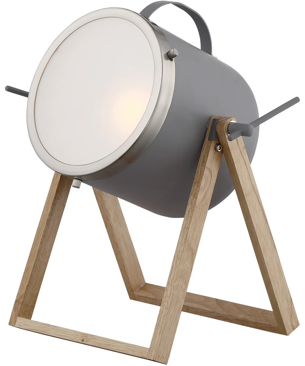 Sully 1-Light Desk/Table Lamp Grey/Brushed Nickel