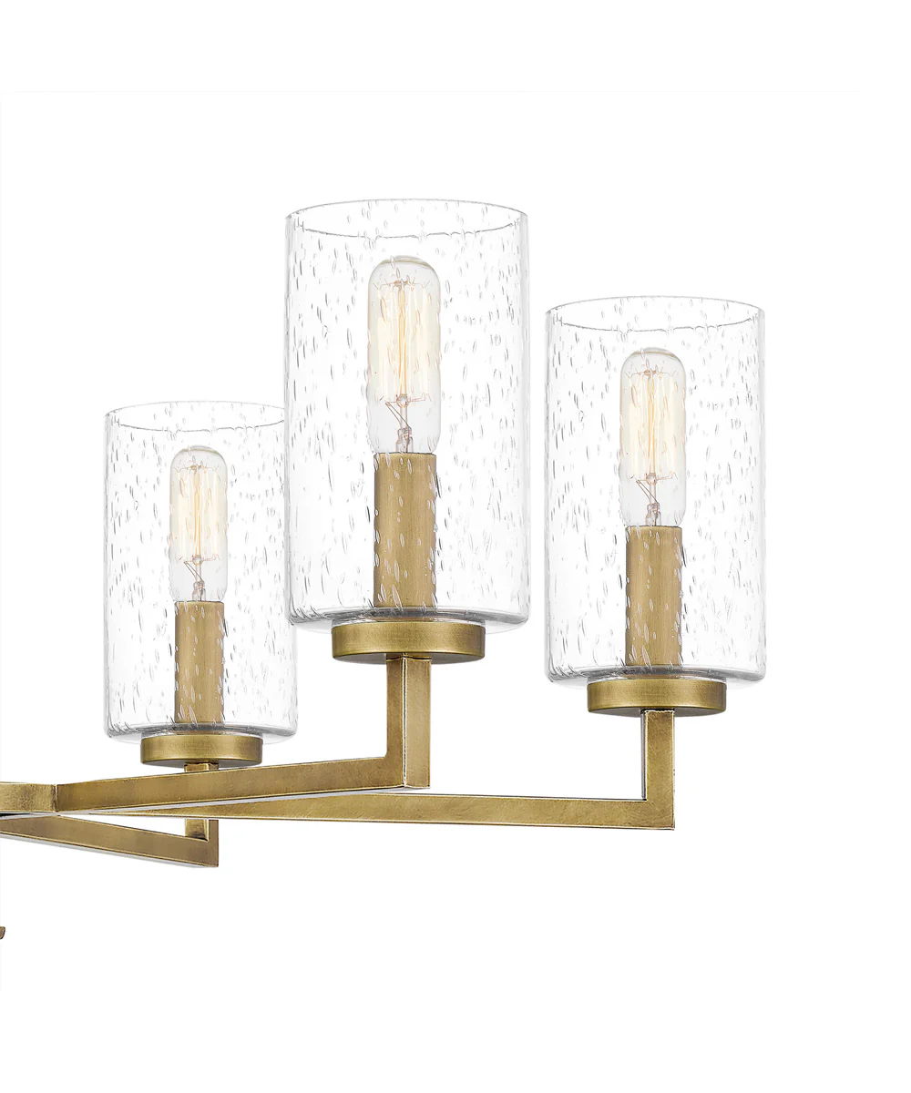 Sunburst 6-light Chandelier Weathered Brass - Image 6