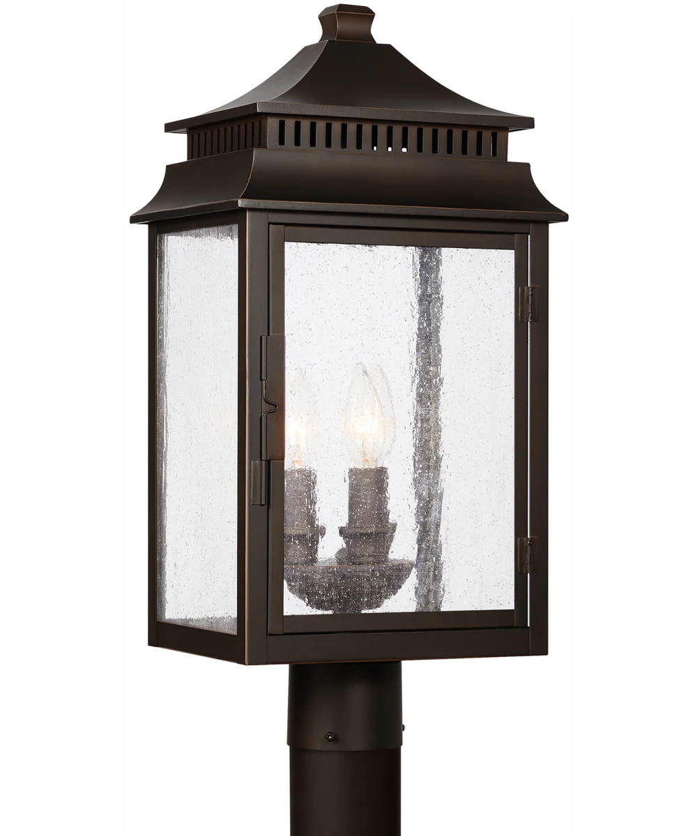 Sutter Creek 3-Light Outdoor Post-Lantern Rain or Shine - Oiled Bronze - Image 3