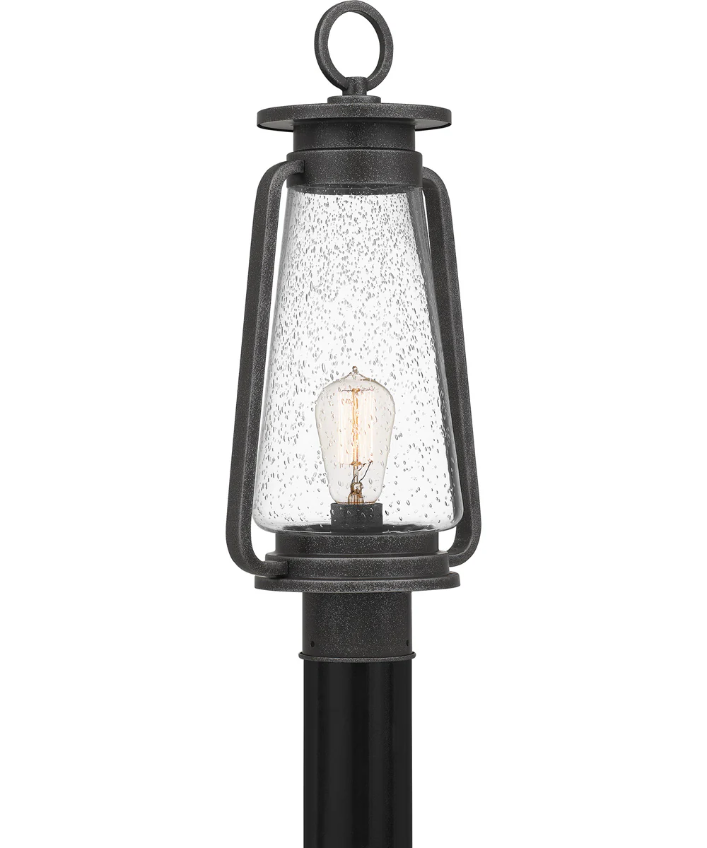 Sutton Large 1-light Outdoor Post Light Speckled Black - Image 2