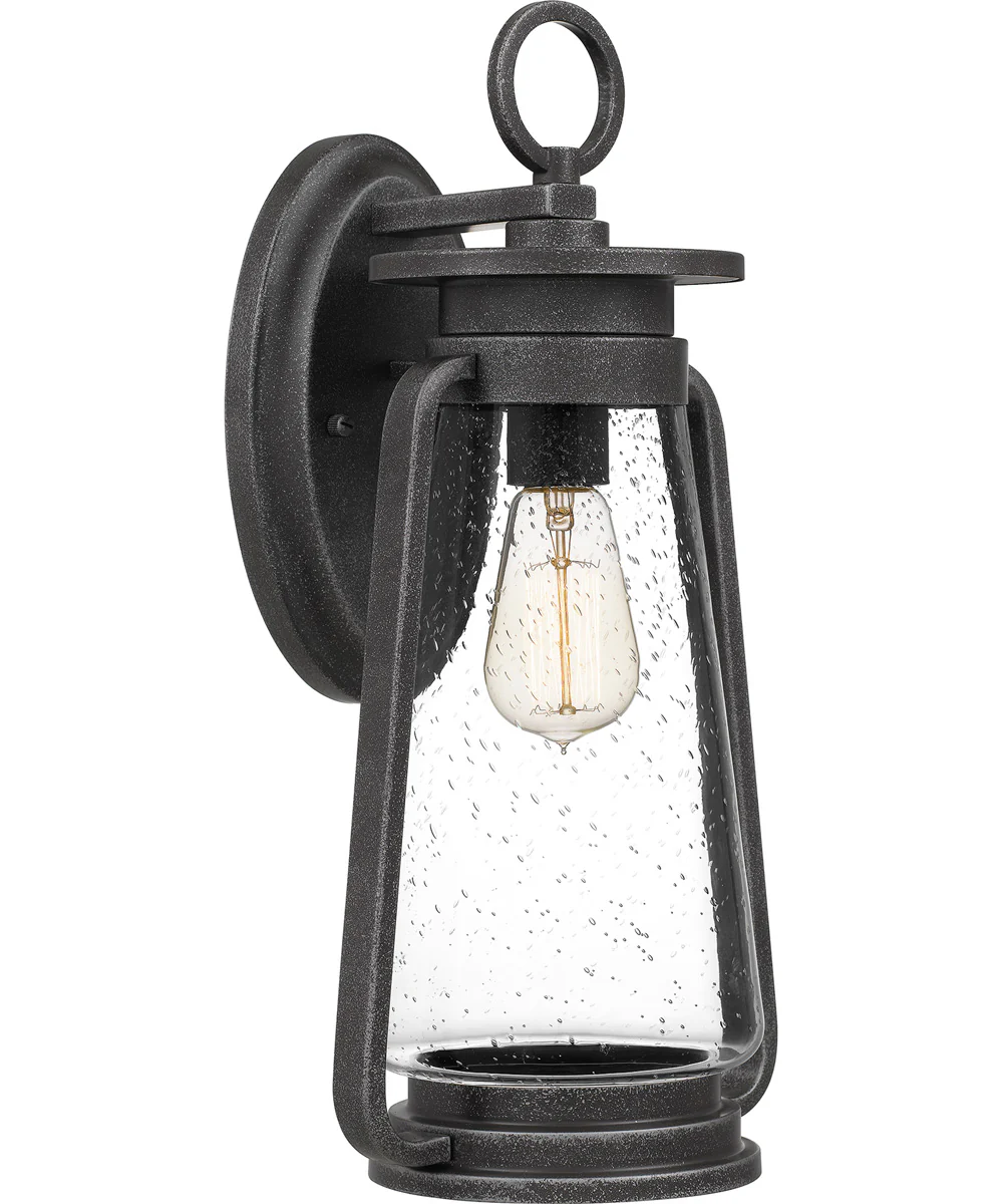 Sutton Large 1-light Outdoor Wall Light Speckled Black - Image 2