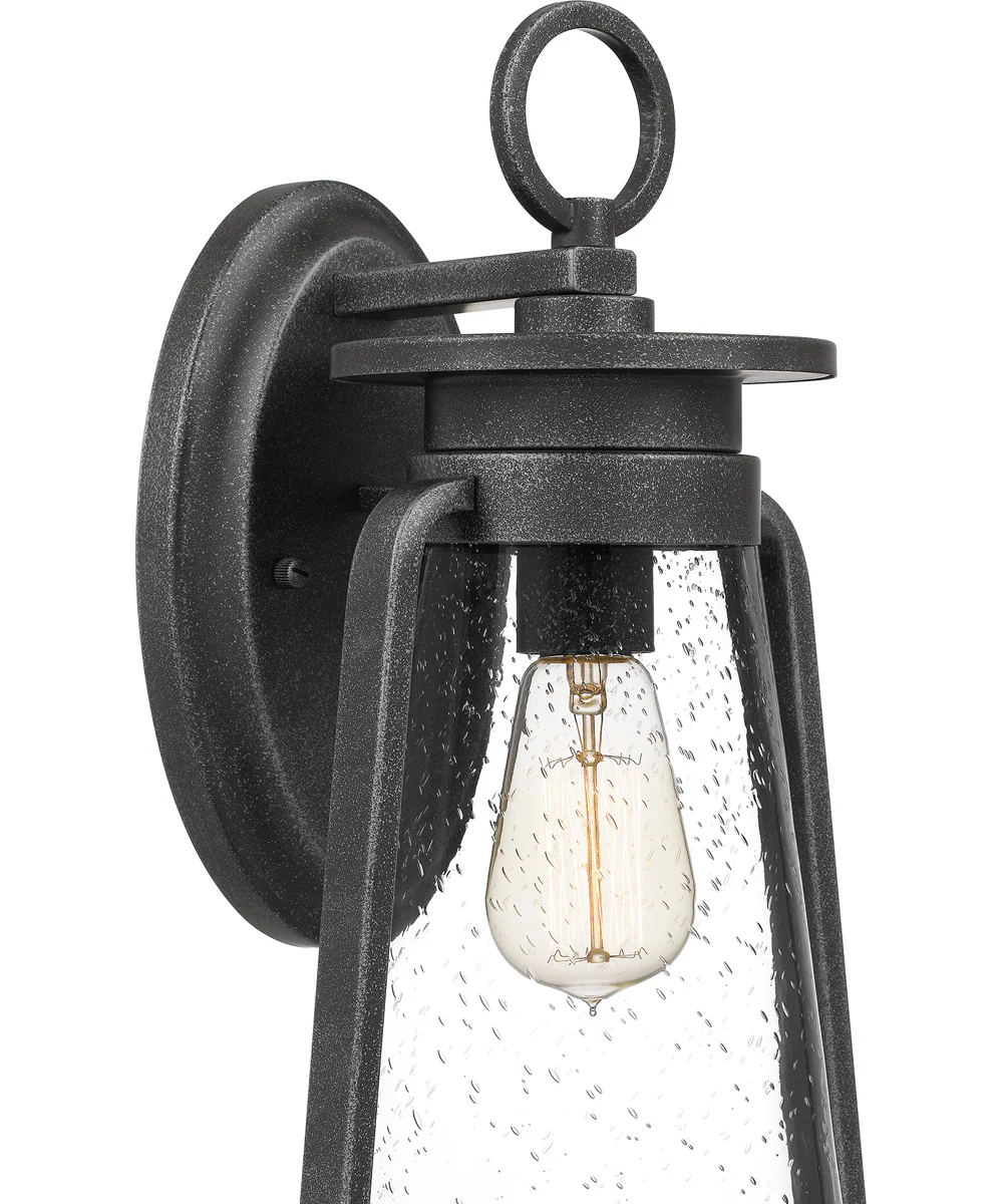 Sutton Large 1-light Outdoor Wall Light Speckled Black - Image 6