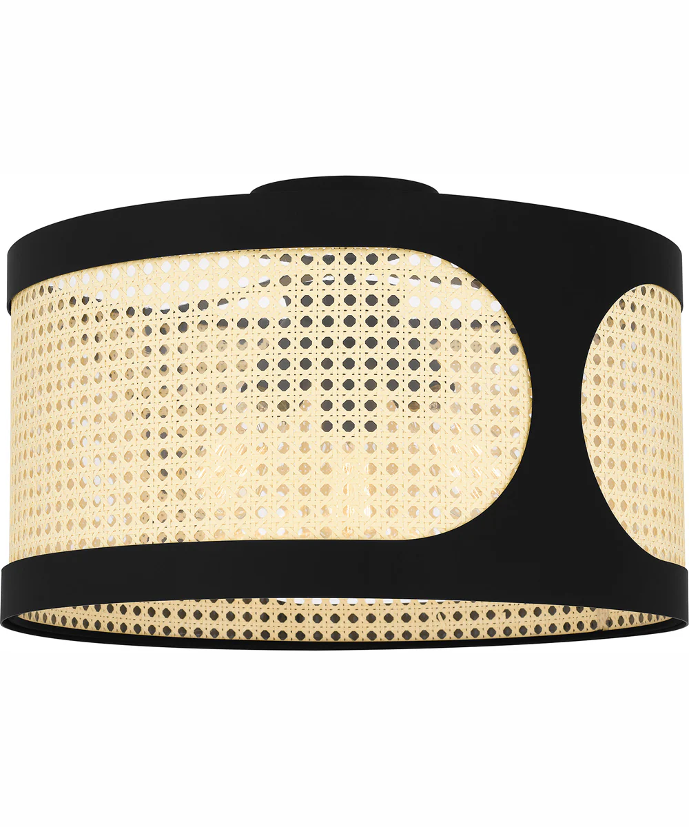 Syrah Large 3-light Semi Flush Mount Matte Black - Image 2