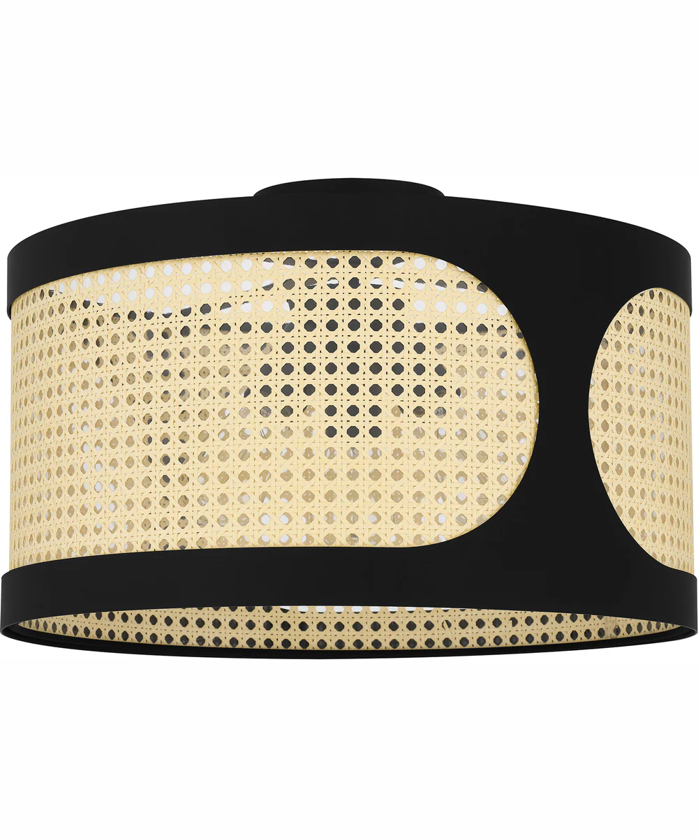 Syrah Large 3-light Semi Flush Mount Matte Black - Image 3