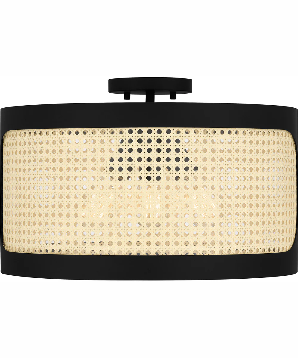 Syrah Large 3-light Semi Flush Mount Matte Black - Image 4