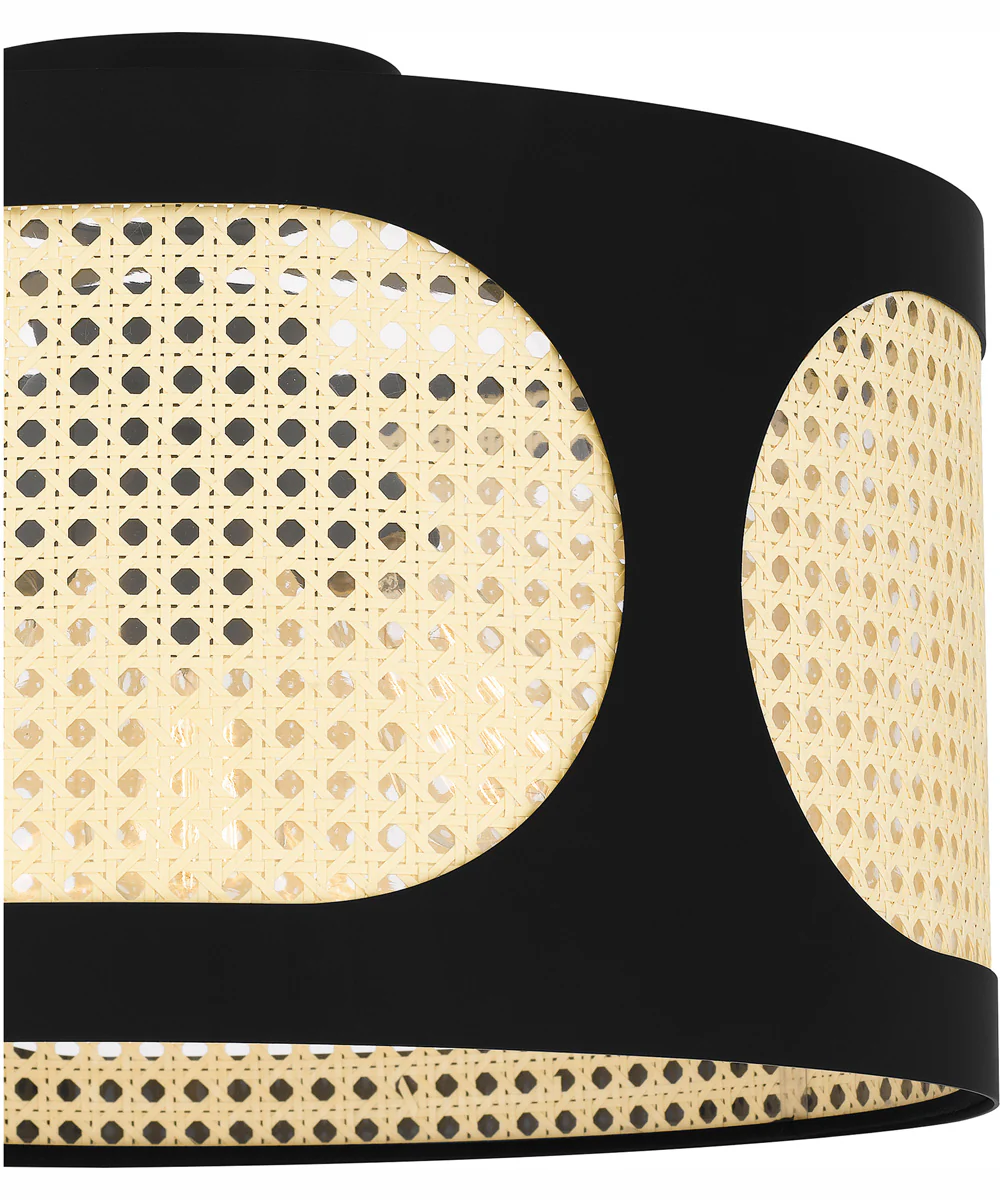 Syrah Large 3-light Semi Flush Mount Matte Black - Image 6