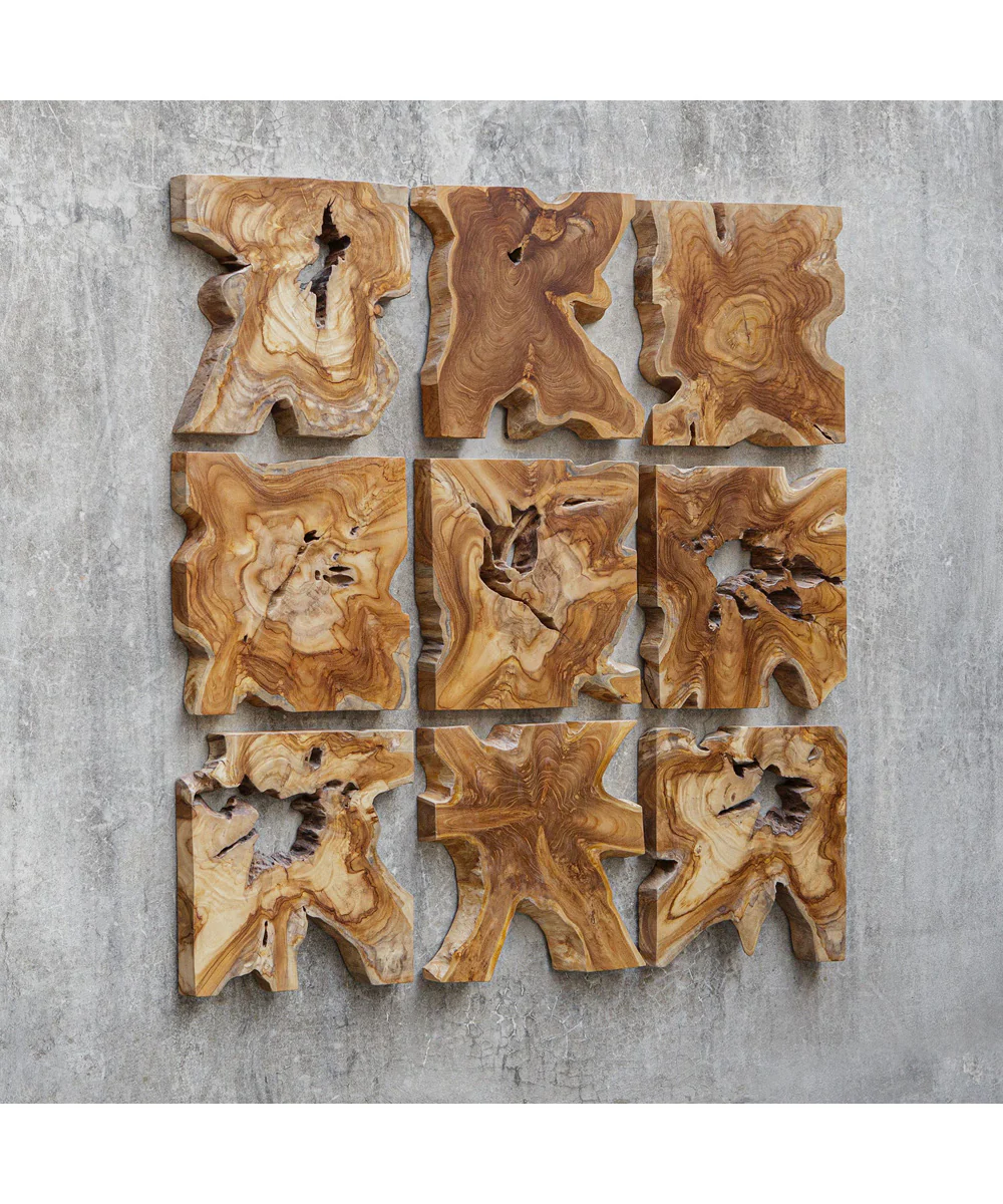 Talia Wood Wall Decor Set/9 - Image 3