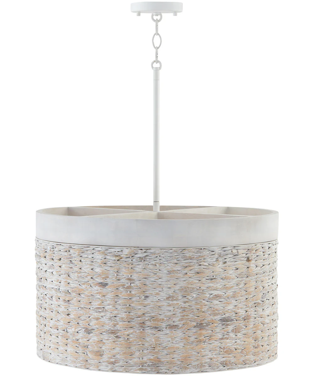Tallulah 4-Light Pendant Chalk Wash - Image 4
