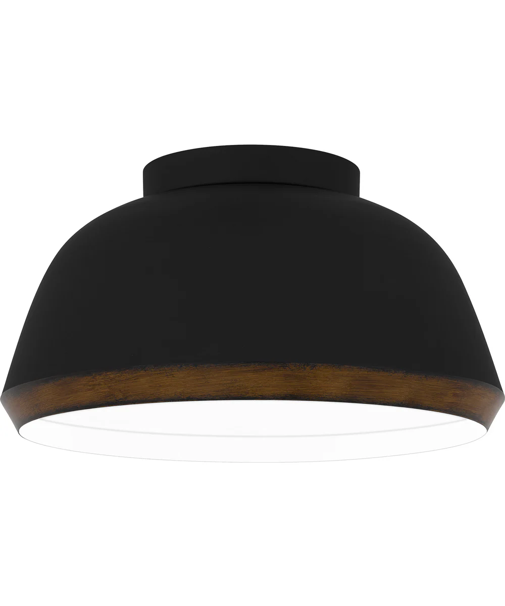 Tamara Medium 3-light Flush Mount Matte Black