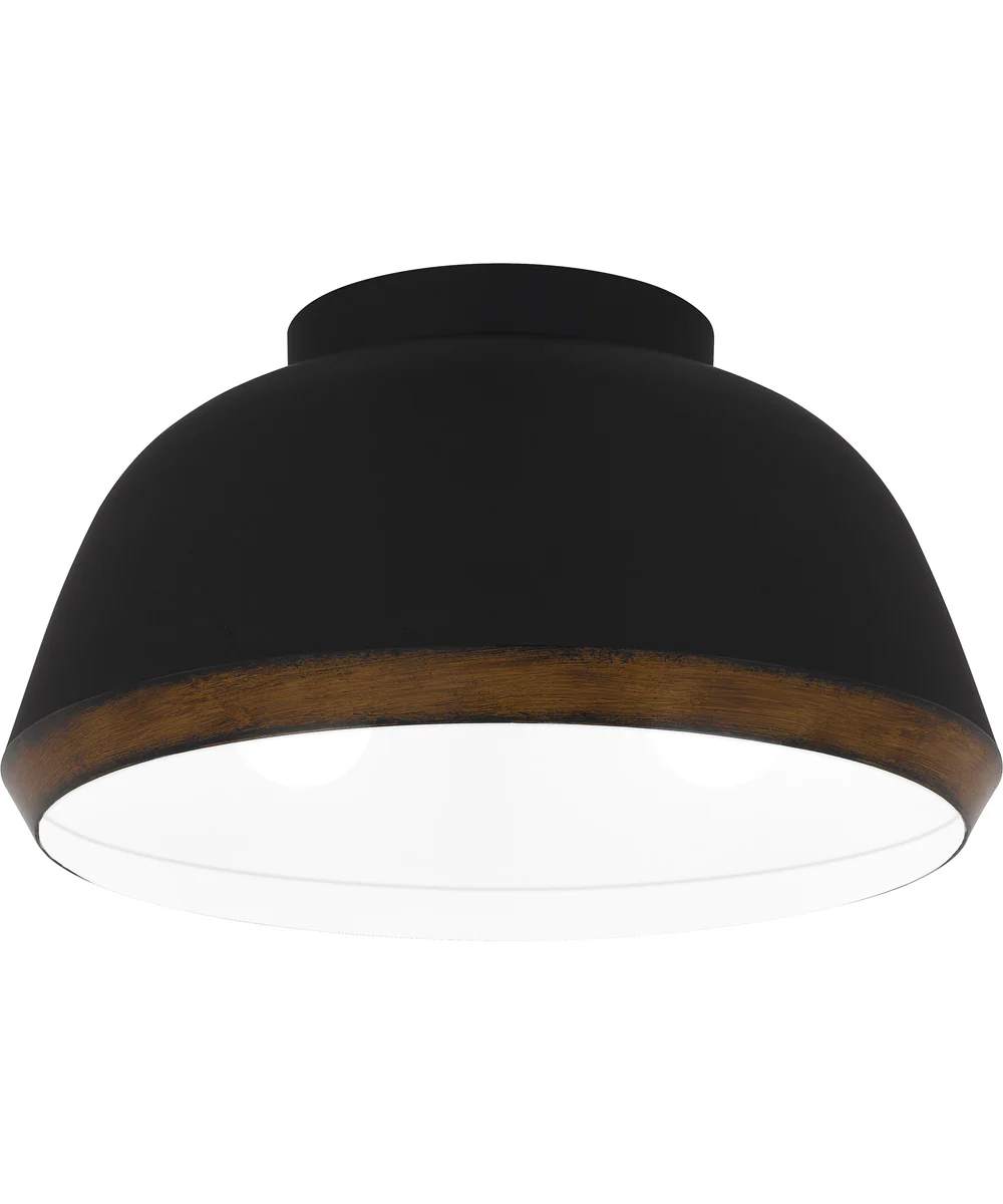 Tamara Medium 3-light Flush Mount Matte Black - Image 4