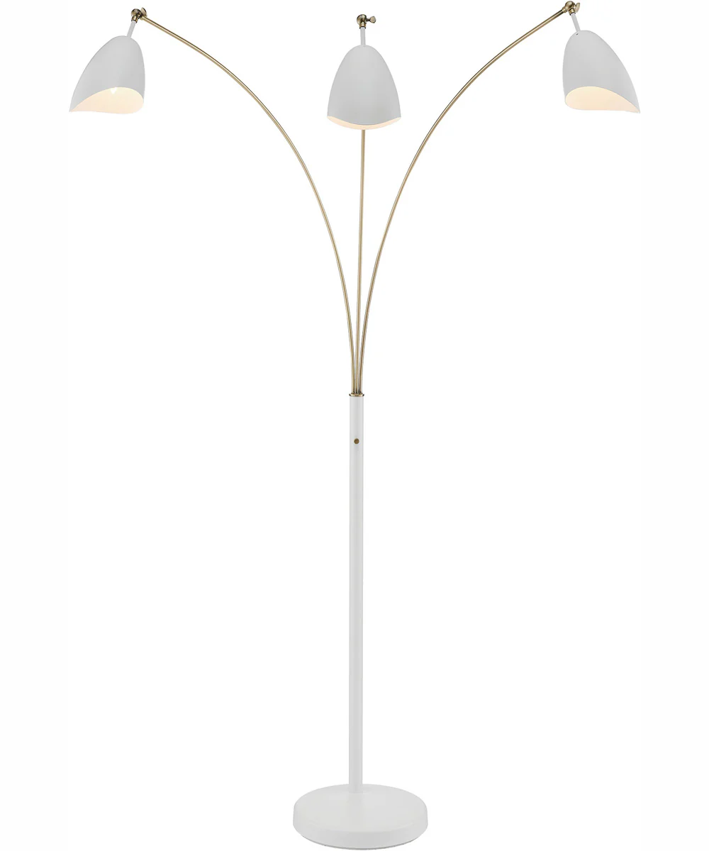 Tanko 1-Light 3-Light Arch Lamp Antique Brass/White - Image 4
