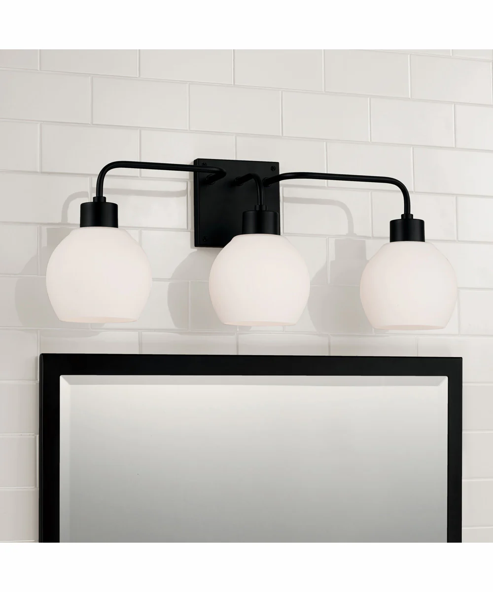 Tanner 3-Light Vanity Matte Black - Image 2