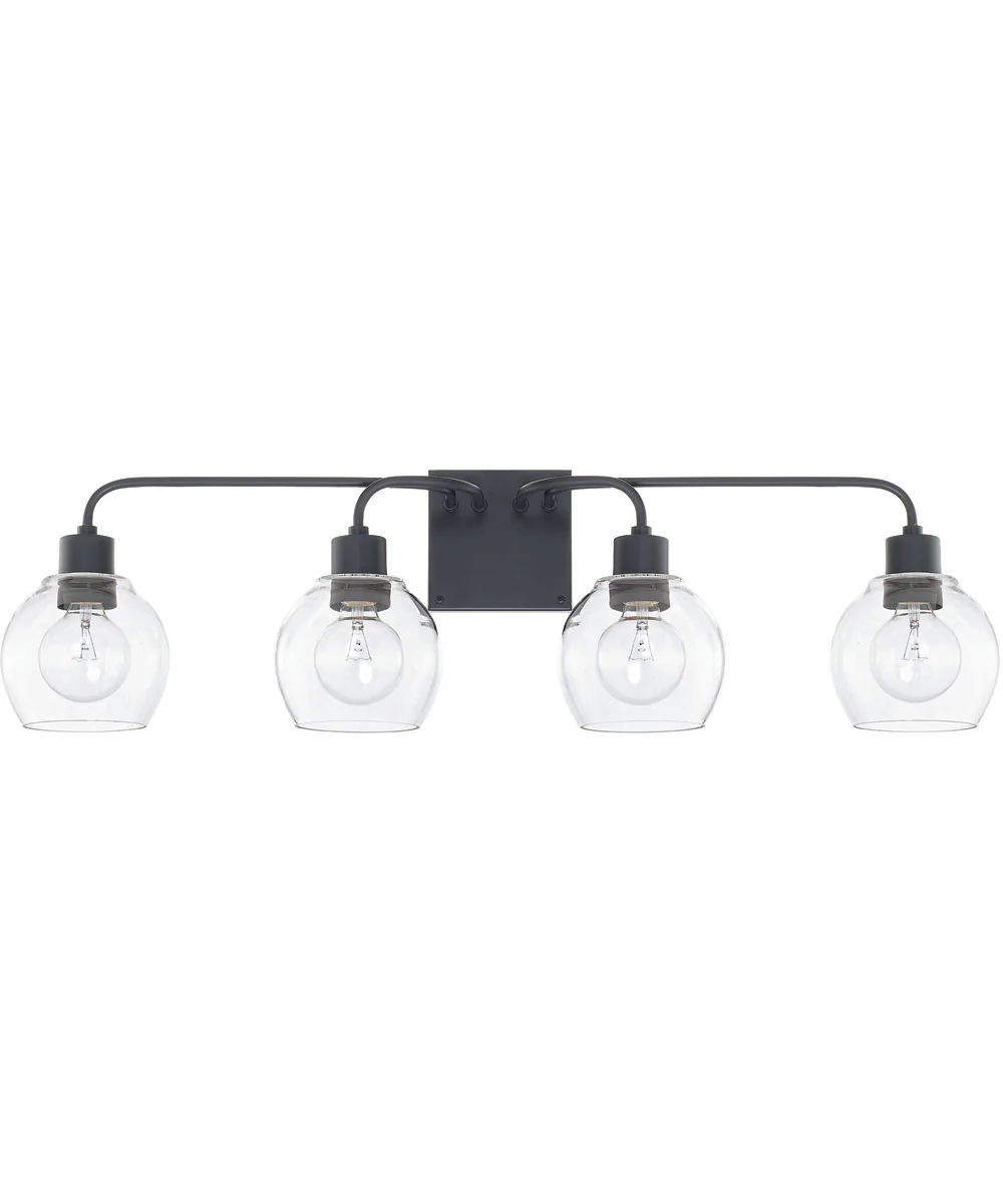Tanner 4-Light Vanity In Matte Black