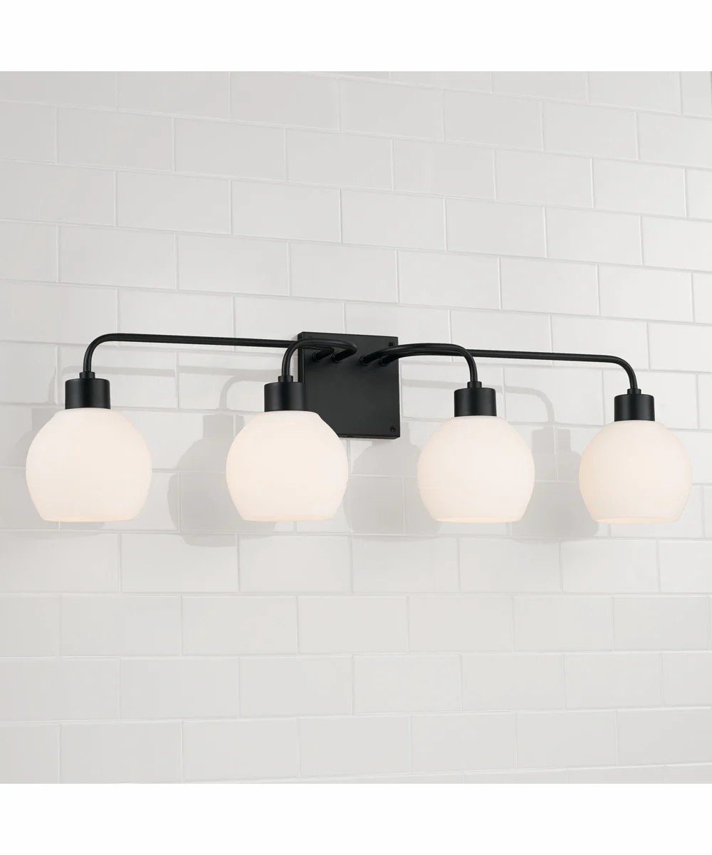 Tanner 4-Light Vanity Matte Black - Image 2