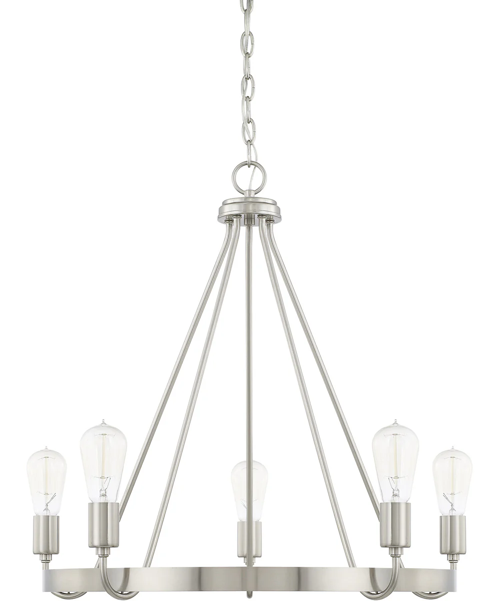 Tanner 5-Light Chandelier In Brushed Nickel