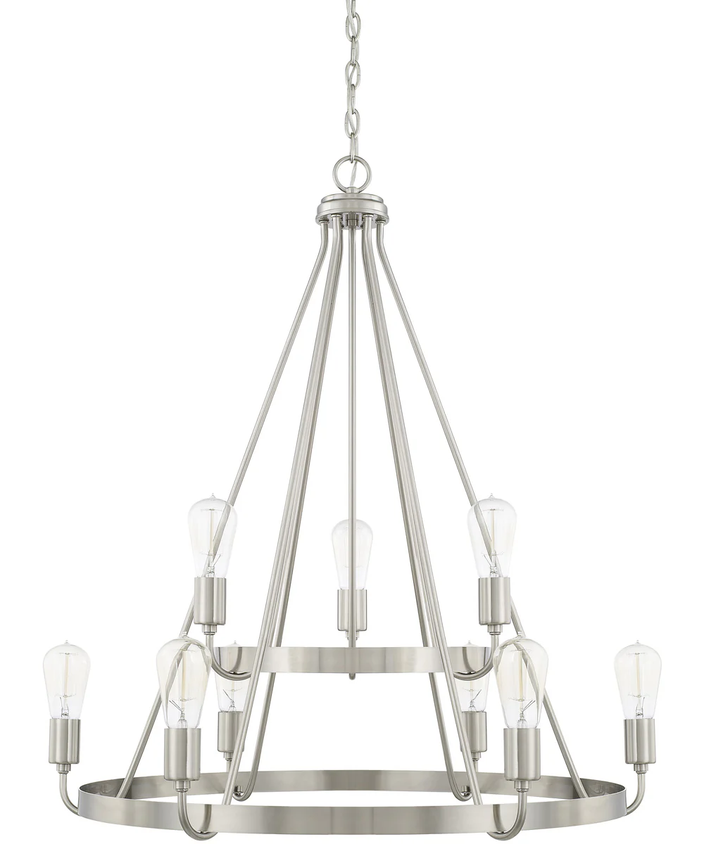 Tanner 9-Light Chandelier In Brushed Nickel