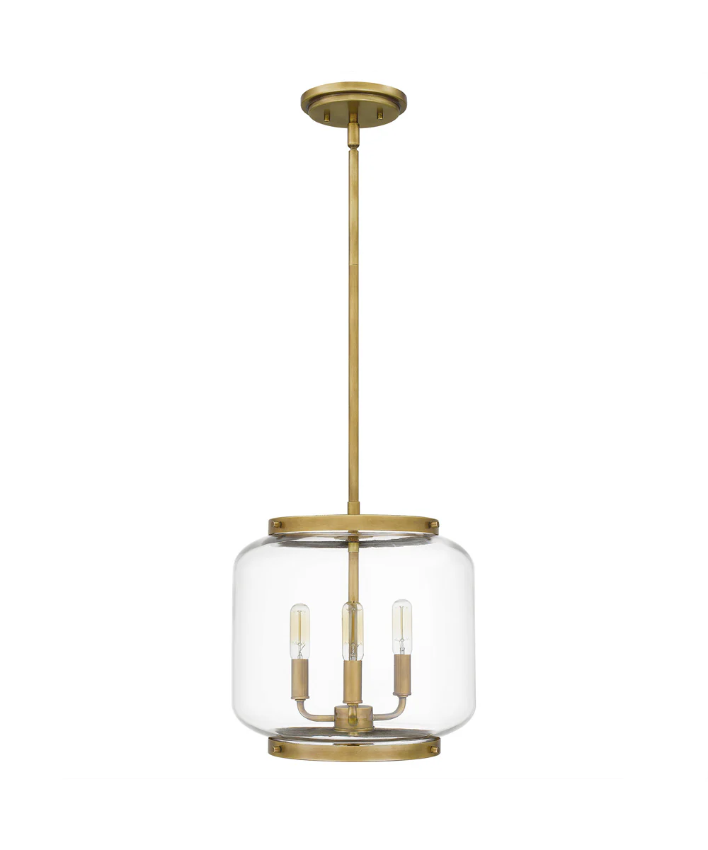 Tapley Small 3-light Mini Pendant Weathered Brass - Image 3