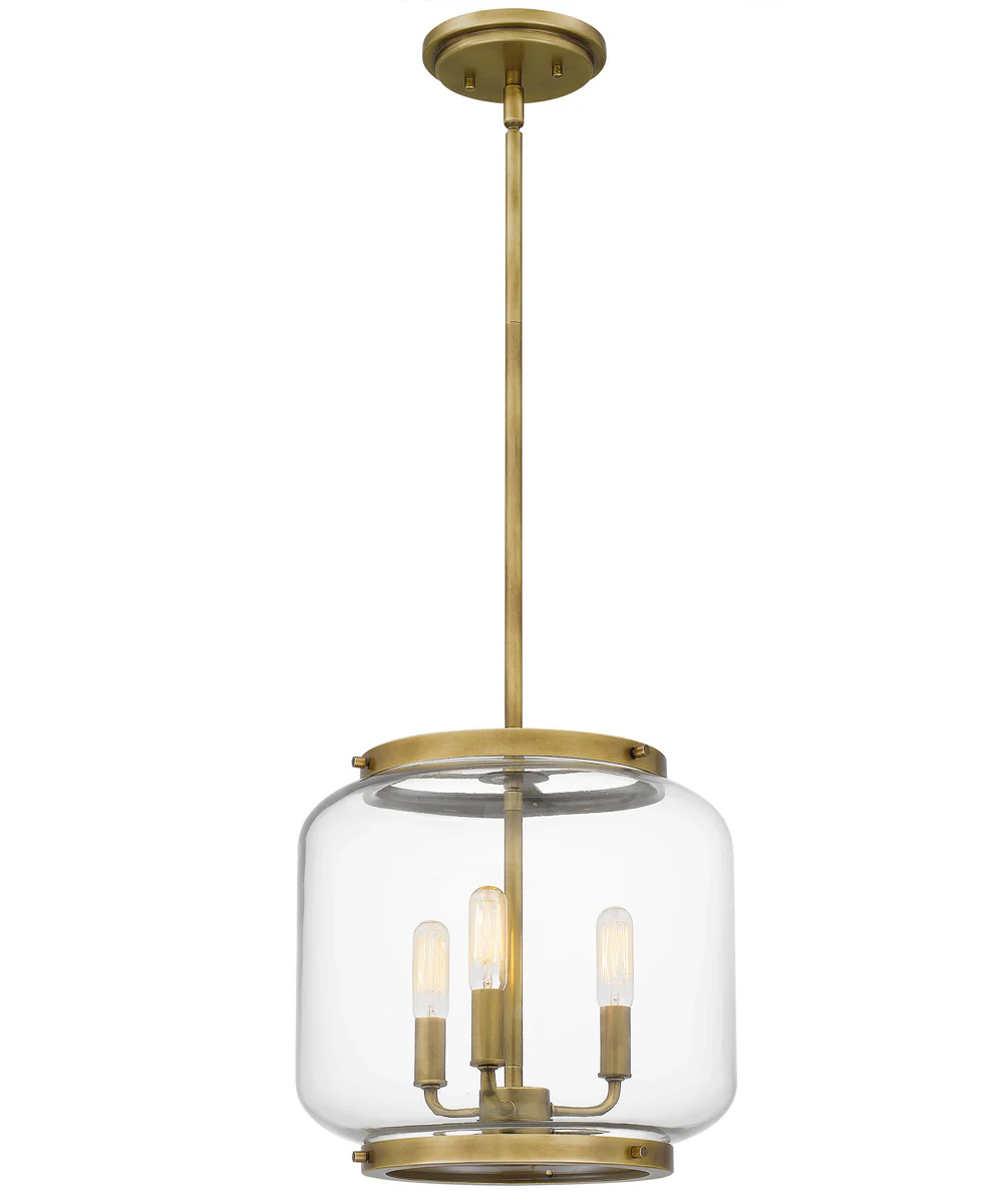 Tapley Small 3-light Mini Pendant Weathered Brass - Image 4