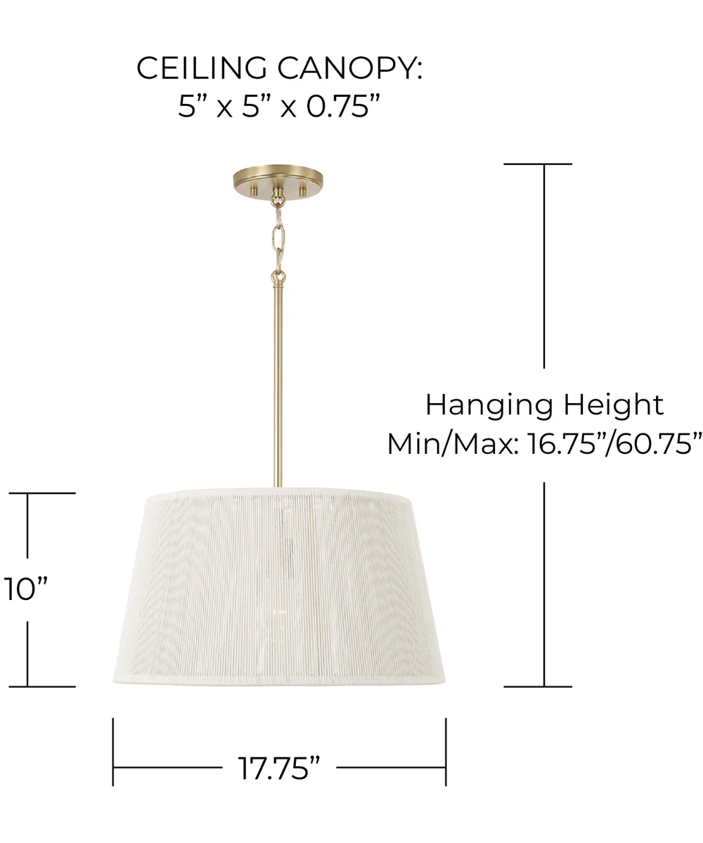 Tara 1-Light Pendant Matte Brass - Image 4