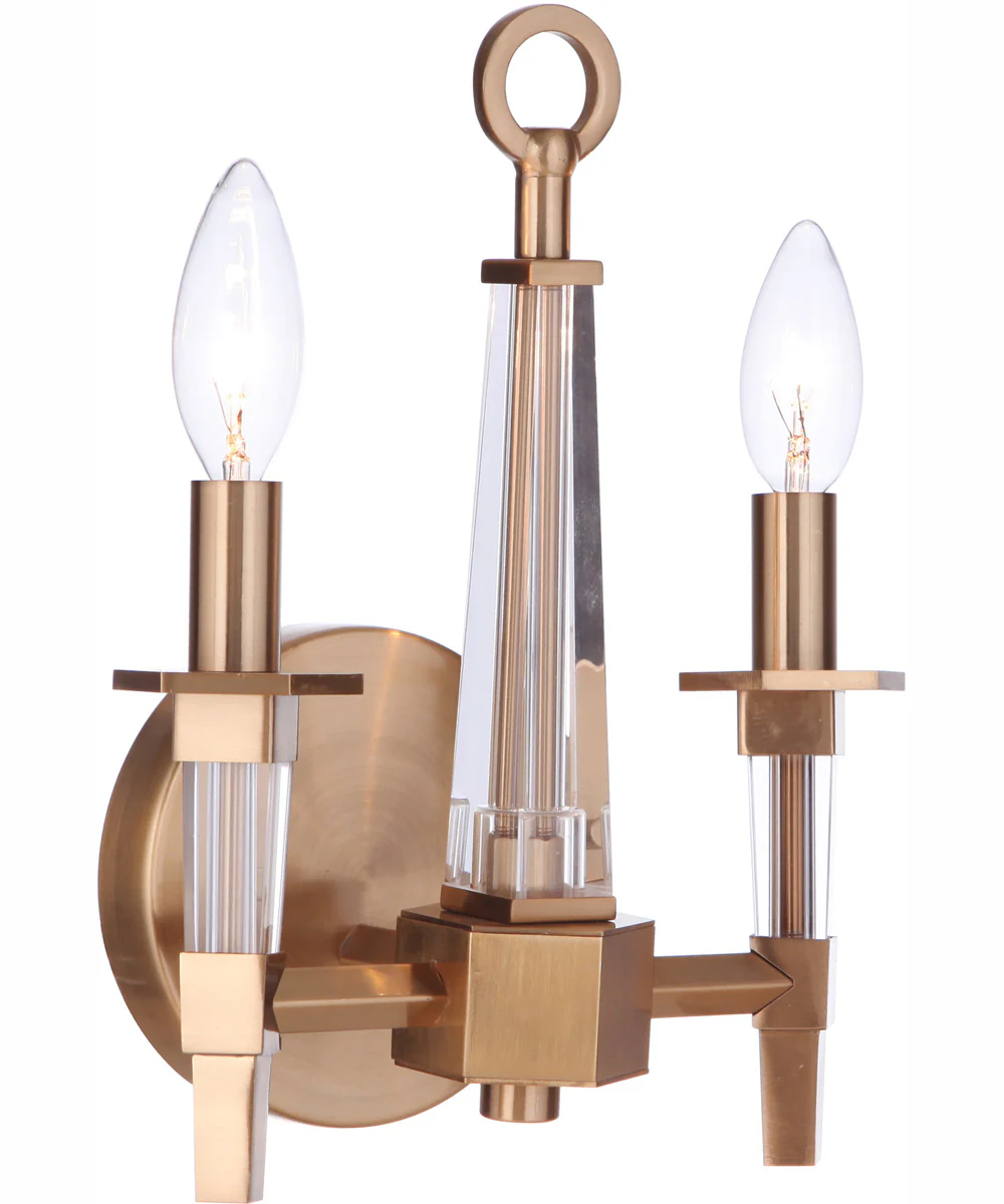 Tarryn 2-Light Wall Sconce Satin Brass - Image 2