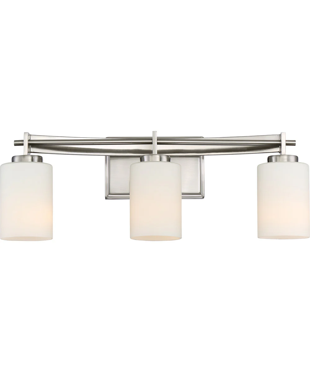 Taylor Large 3-light Bath Light Brushed Nickel