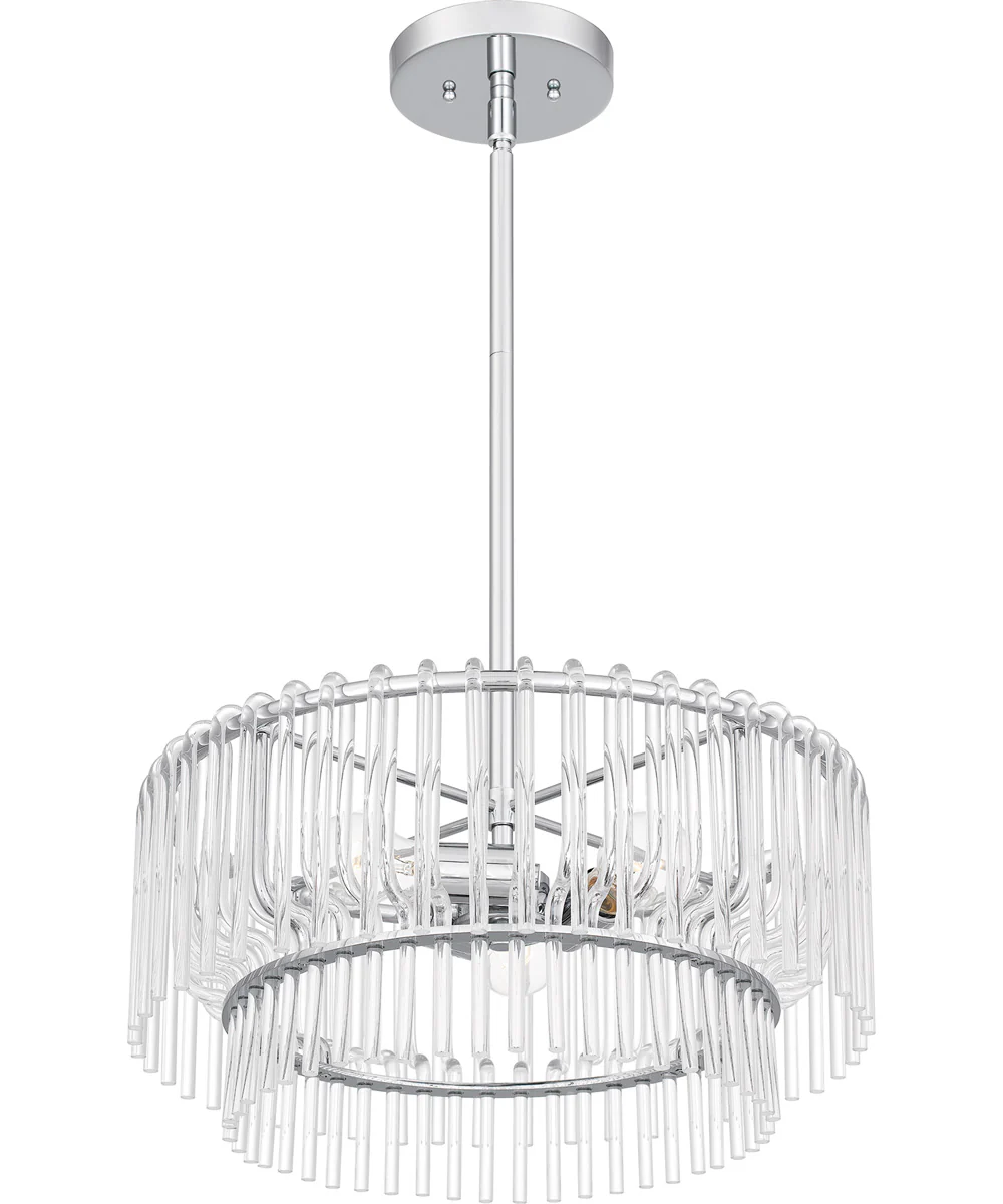 Tayshia Large 3-light Pendant Polished Chrome - Image 4