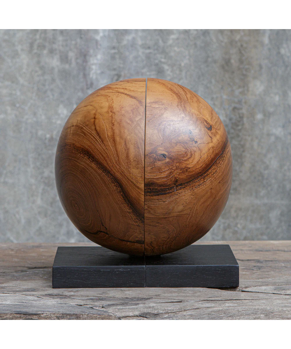 Teak And Noir Bookends Set of 2 - Image 3