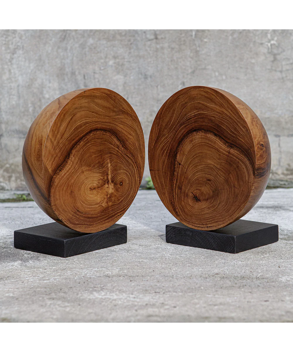 Teak And Noir Bookends Set of 2 - Image 4