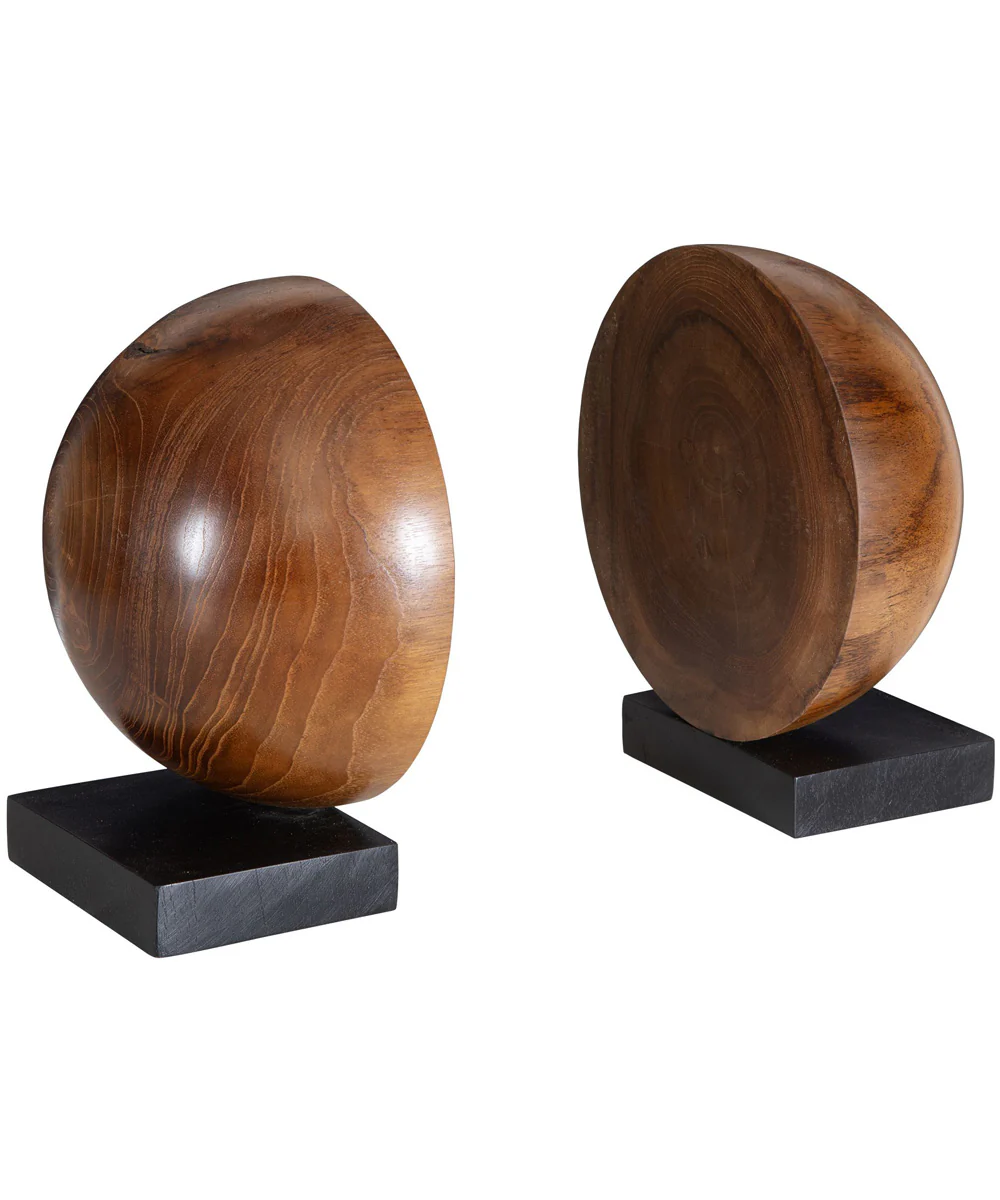 Teak And Noir Bookends Set of 2 - Image 5